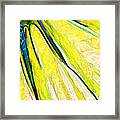 Daisy Petal Abstract In Lemon-lime Framed Print