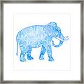 Damask Pattern Elephant Framed Print