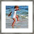Dancing In The Surf Framed Print
