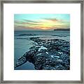 Davenport Landing Beach At Sunset Framed Print