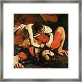 David With The Head Of Goliath Framed Print