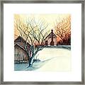 Dawn Has Spoken - Farmhouse Sunrise Framed Print