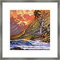 Dawn In Oahu Framed Print