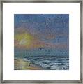 Dawn Mist - Three Gulls Framed Print