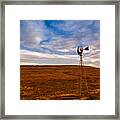Dawn Prairie Windmill Framed Print