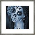 Day Of The Dead Bride Monochromatic Framed Print