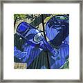 Decked Out In Blue Framed Print