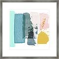 Deconstructed Sunset- Abstract Art By Linda Woods Framed Print