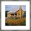 Deer Run Cabin Framed Print