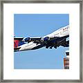 Delta Boeing 747-451 N674us Phoenix Sky Harbor January 12 2015 Framed Print