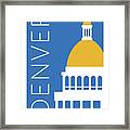 Denver Capitol/blue Framed Print