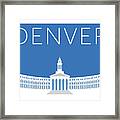 Denver City And County Bldg/blue Framed Print