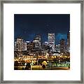 Denver Under A Night Sky Framed Print