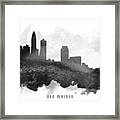 Des Moines Cityscape 11 Framed Print