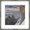 Desert Rocks With A View Framed Print
