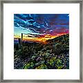 Desert Sunset Hdr 01 Framed Print