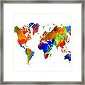 Design 33 Colorful Worldmap Framed Print