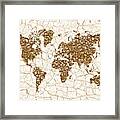 Design 99 World Map Framed Print