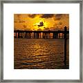 Destin Harbor Sunset 1 Framed Print