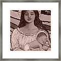 Detail Crop In Sepia Of Madonna Of The Promised Land Framed Print