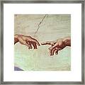 Detail From The Creation Of Adam Framed Print