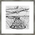 Detail Of A Design For A Flying Machine Framed Print
