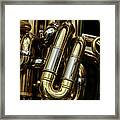 Detail Of The Brass Pipes Of A Tuba Framed Print