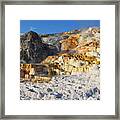 Devils Thumb Formation Mammoth Hot Springs Yellowstone National Park Framed Print