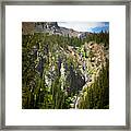 Diamond Lake Trail Waterfall Framed Print