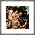 Diana And Her Companions Framed Print