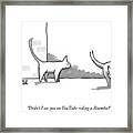 Didn't I See You On Youtube Riding A Roomba? Framed Print
