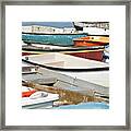 Dinghys At Bearskin Neck Framed Print