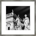 Dioscuri In Rome, Italy. Framed Print