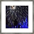 Disneyland By Fireworks Framed Print