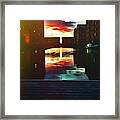 Dockland Sun Down Framed Print