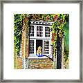 Dog In The Window Framed Print