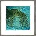 Dog Print In Blue Framed Print