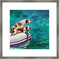 Doggy Boat Ride Framed Print