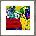Dogs - Droolers Get The Floor Framed Print