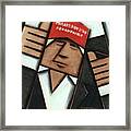 Donald Trump Red Hat Thumbs Up Art Print Framed Print