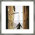 Down The Alley Framed Print
