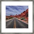 Down The Open Road Framed Print
