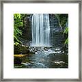 Downstream Shade Looking Glass Falls Great Smoky Mountains Art Framed Print