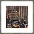 Downtown Bus Framed Print