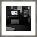 Downtown Hotel Room At Mid Day With Tv Framed Print