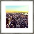 Downtown Or Lower Manhattan Framed Print