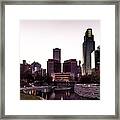 Downtown Omaha At Sunset Framed Print