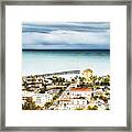 Downtown Ventura And Pier Framed Print