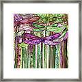 Dragonfly Bloomies 2 - Pink Framed Print