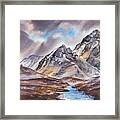 Dramatic Landscape With Mountains Framed Print